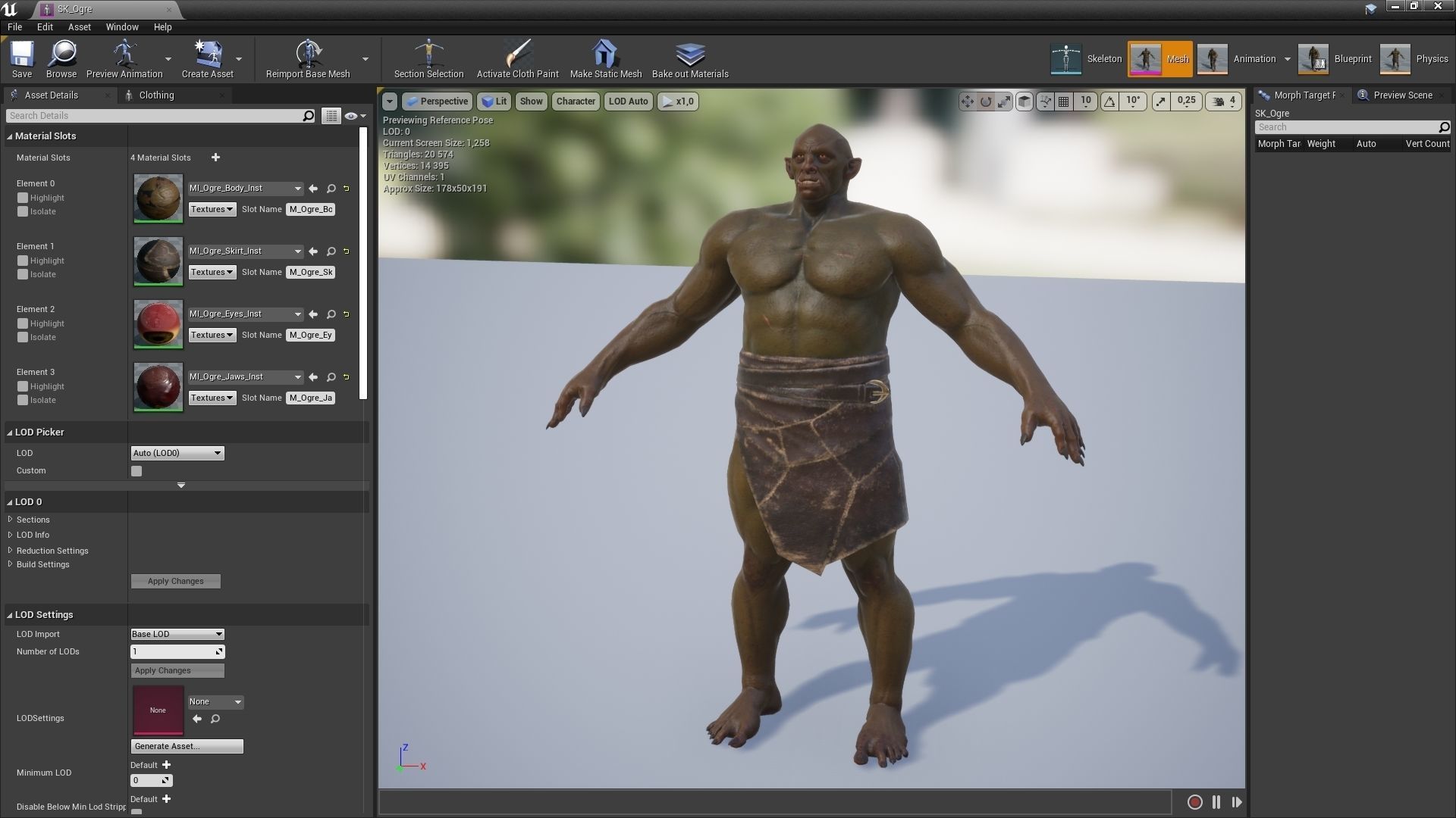 Ogre low-poly man running Low-poly 3D model_12