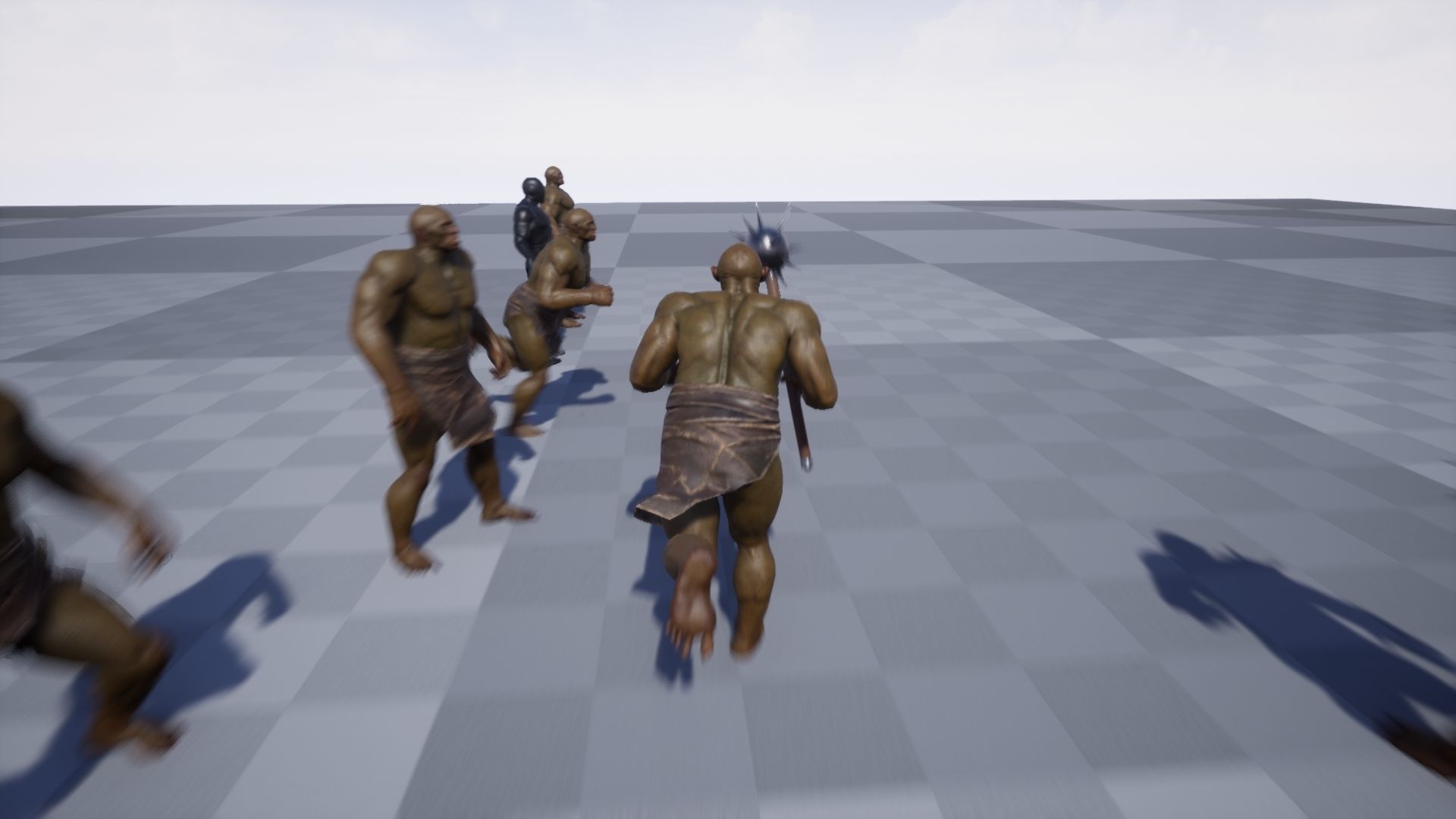 Ogre low-poly man running Low-poly 3D model_6