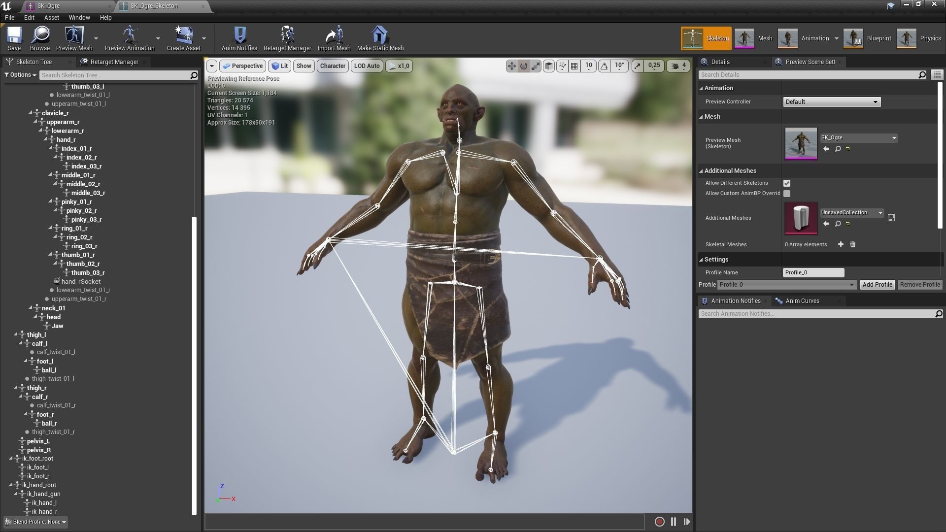 Ogre low-poly man running Low-poly 3D model_13