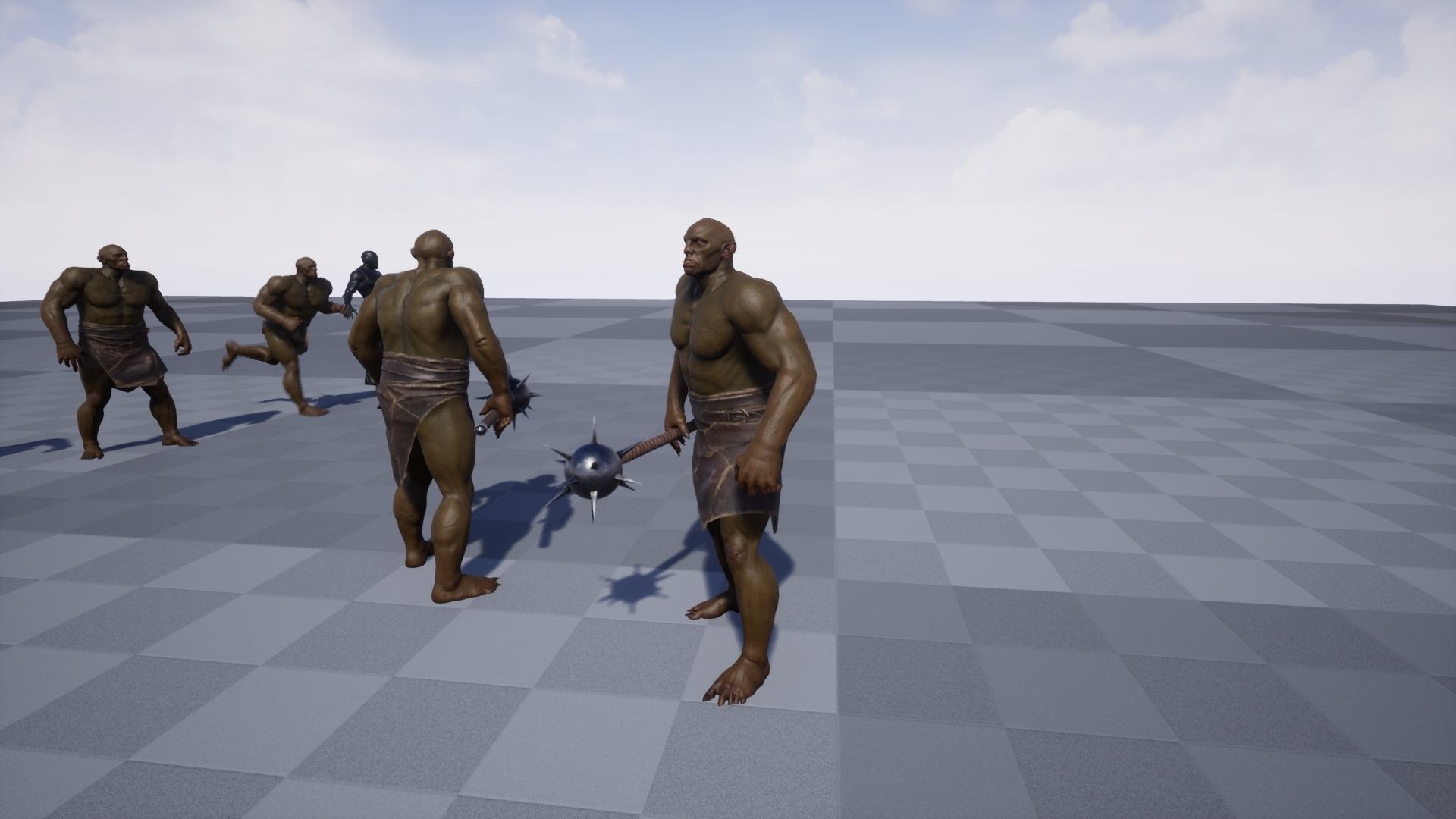 Ogre low-poly man running Low-poly 3D model_18