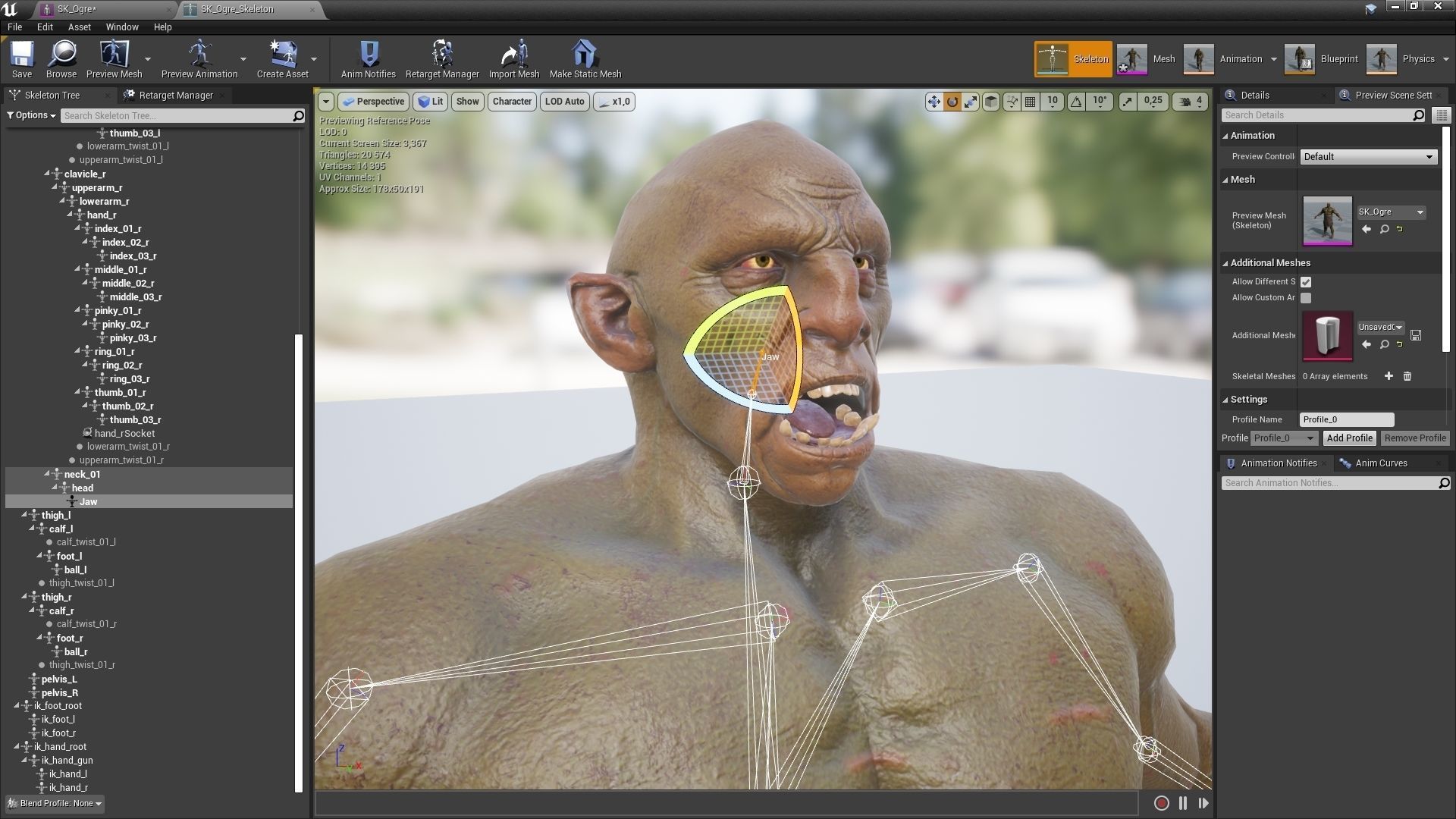 Ogre low-poly man running Low-poly 3D model_14