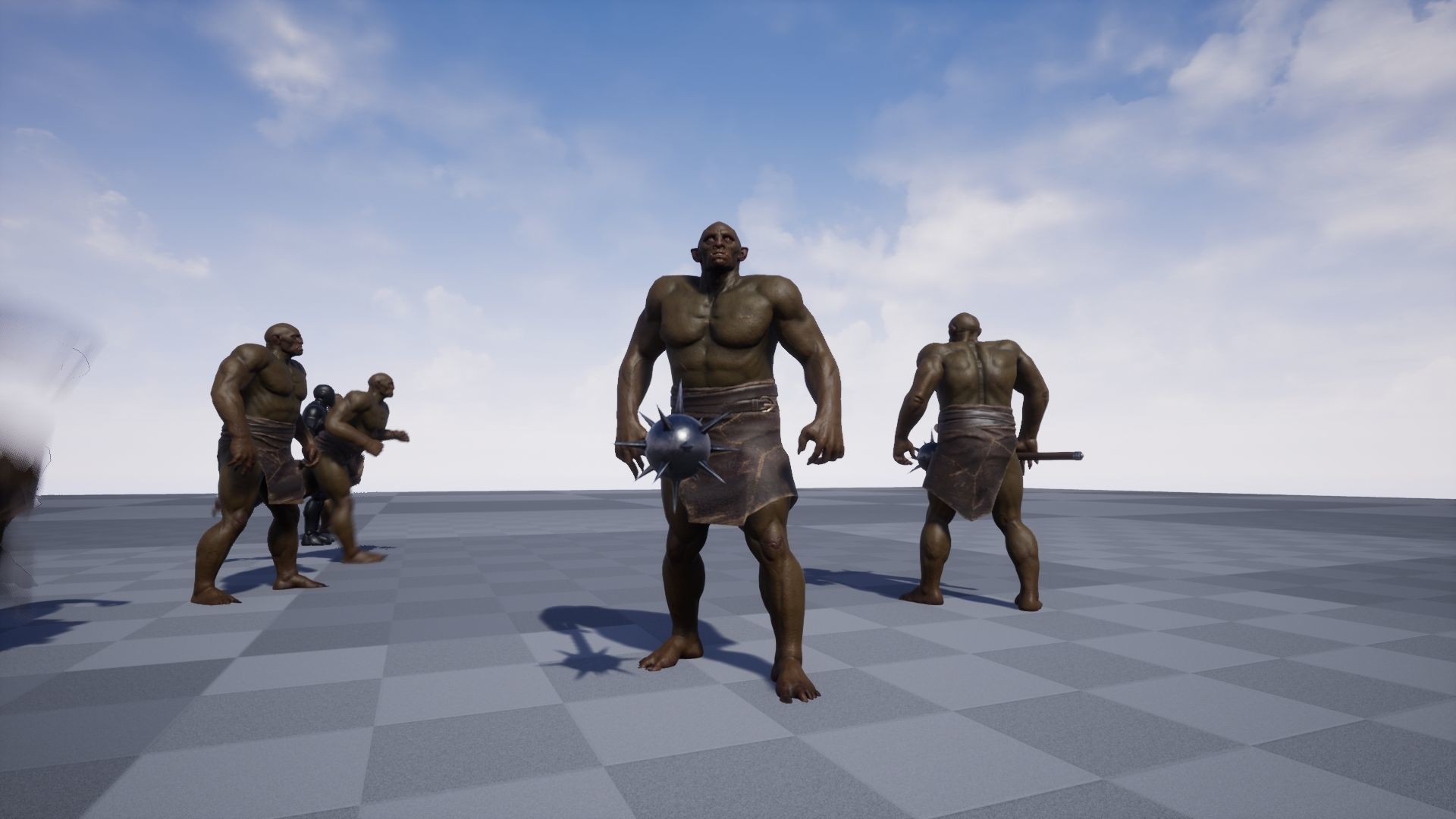 Ogre low-poly man running Low-poly 3D model_3