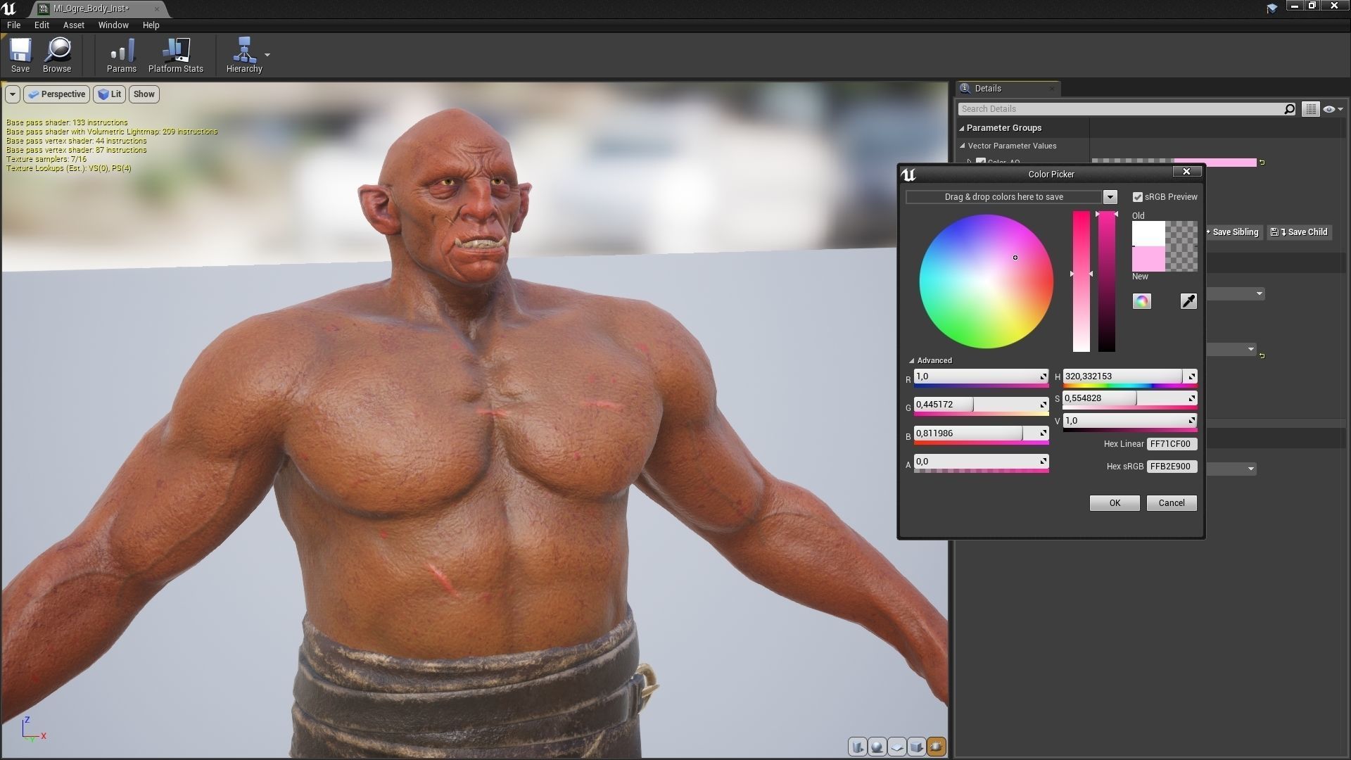 Ogre low-poly man running Low-poly 3D model_17