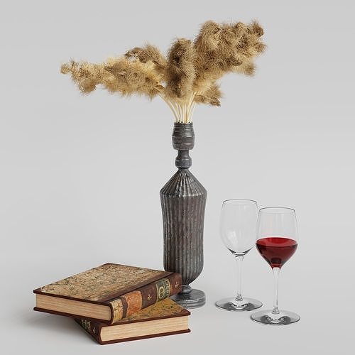 Decor Set rustic Low-poly 3D model