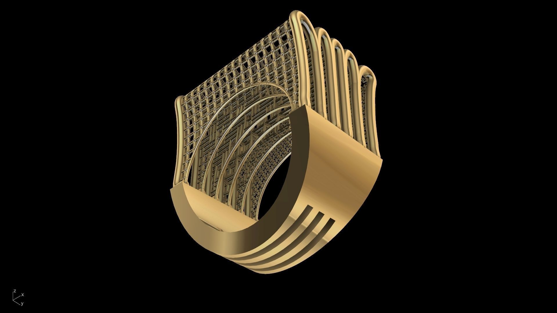jali ring stl verified 3D print model_9