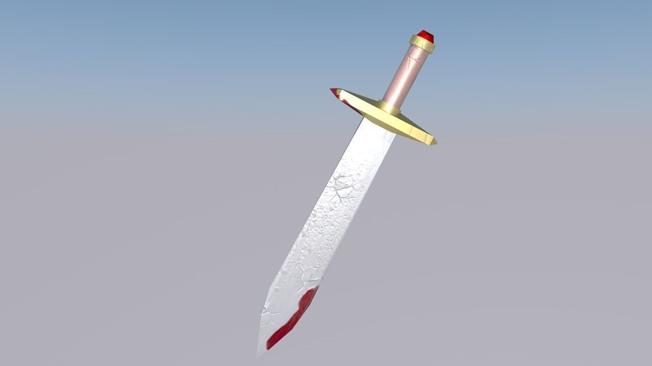Sword Low Poly Free low-poly 3D model_1
