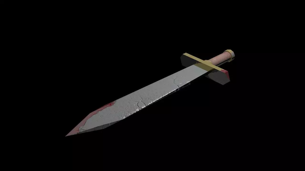 Sword Low Poly Free low-poly 3D model_0