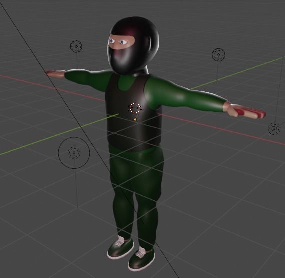 Soldier 3D model ninja 3D model_2