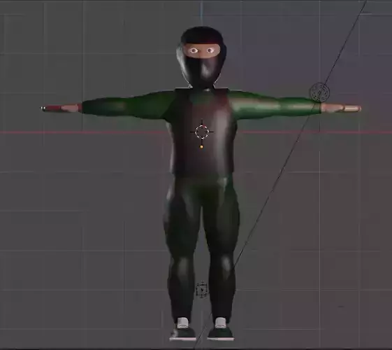 Soldier 3D model ninja