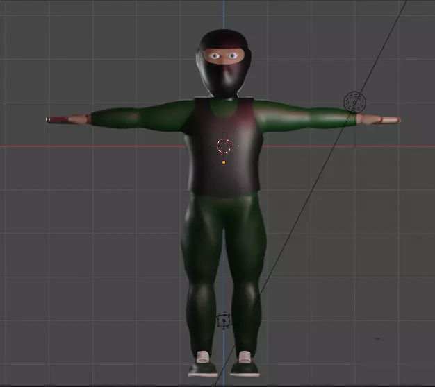 Soldier 3D model ninja 3D model_0
