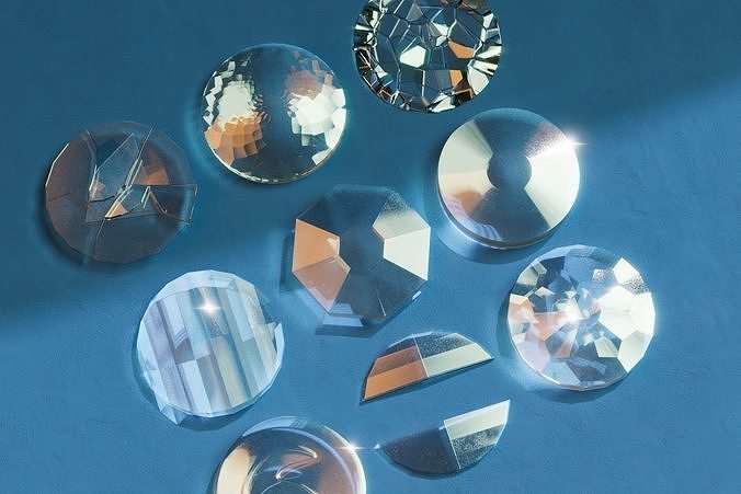 Lens Prisms Low-poly 3D model