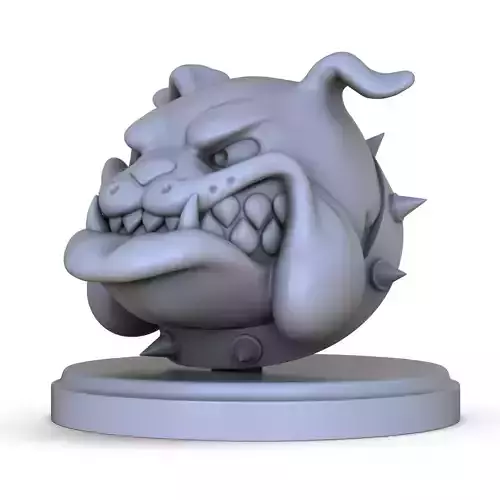 Bulldog dog with spikes 3D print model Bulldog dog with spikes 3D print model