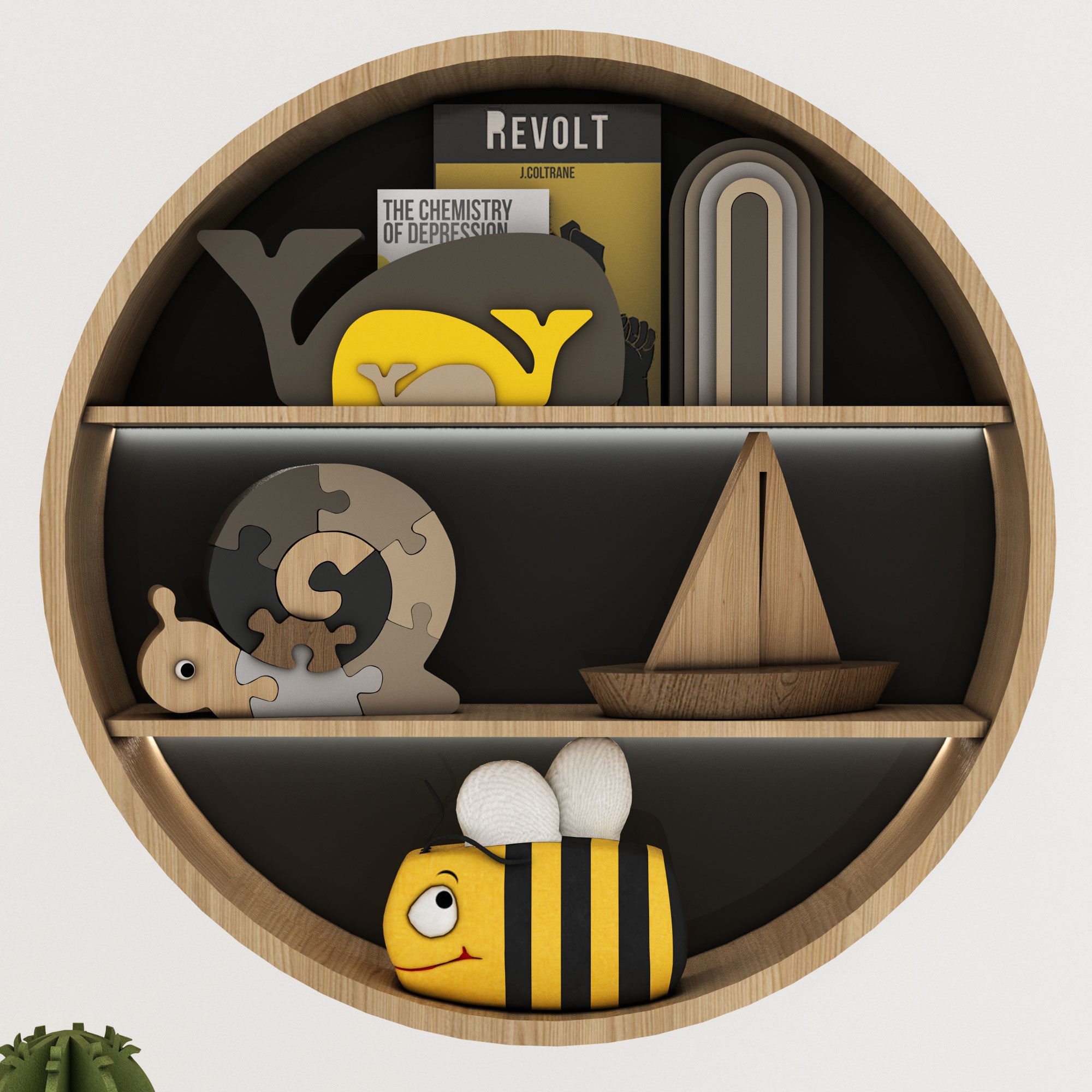 toys and furniture set Low-poly 3D model_4