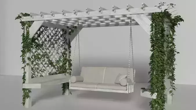 Garden swing Gazebo Pergola 3D model  3D model