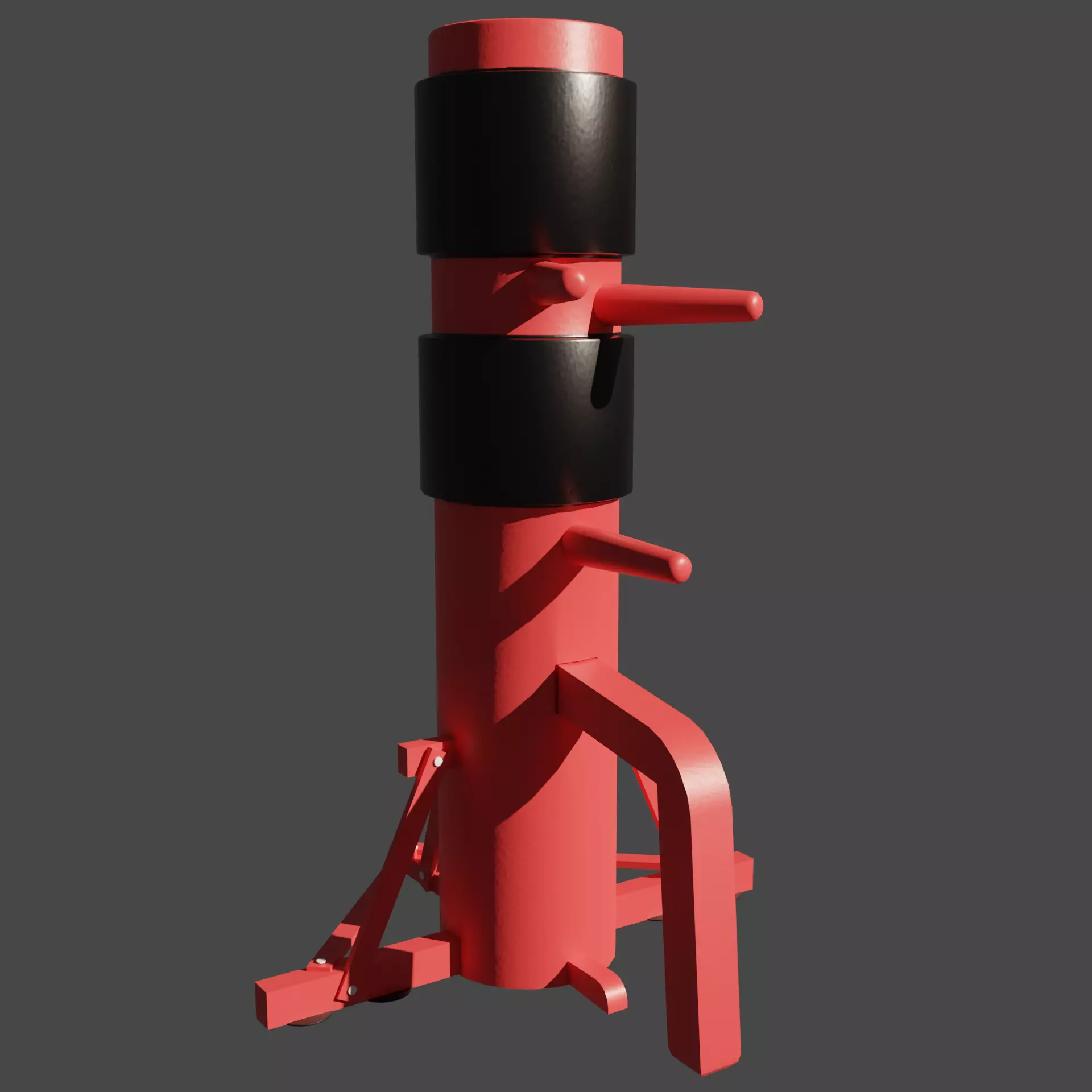 Wing Chun Wooden Dummy Low-poly 3D model