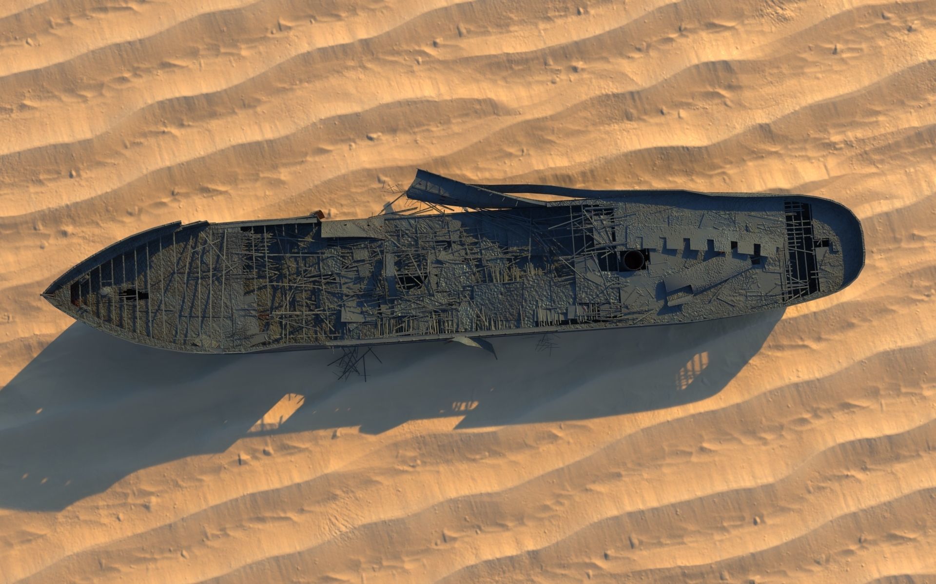 Ship wreck steamer 3D model_5