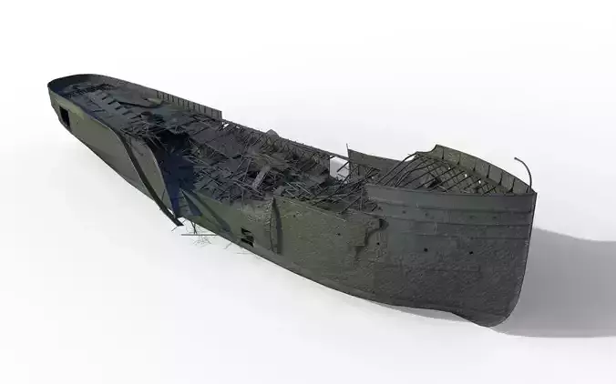 Ship wreck steamer 3D model