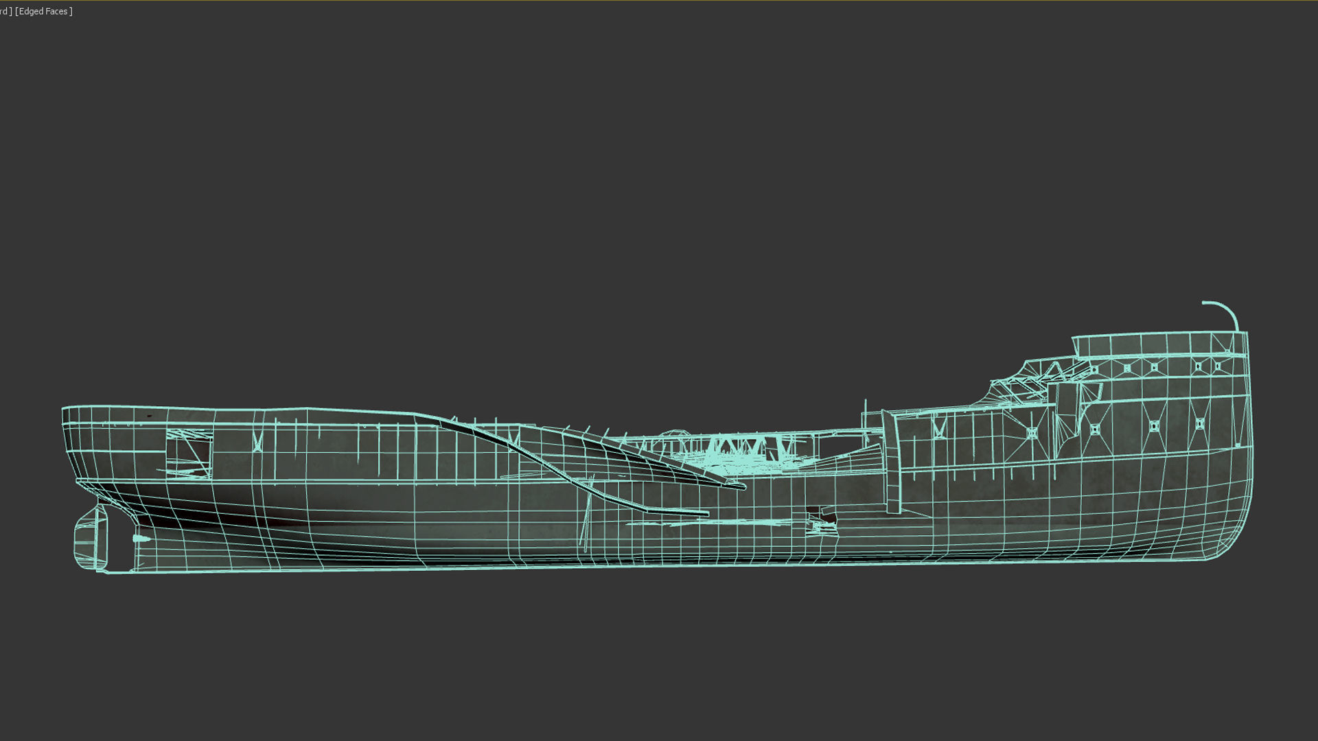 Ship wreck steamer 3D model_16