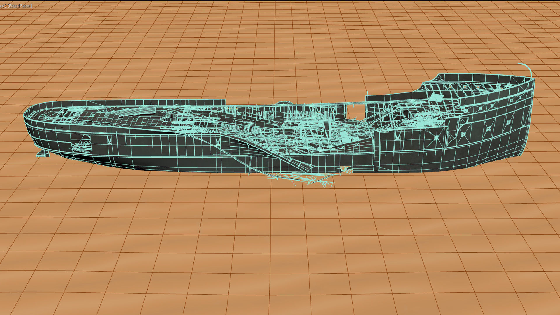 Ship wreck steamer 3D model_17