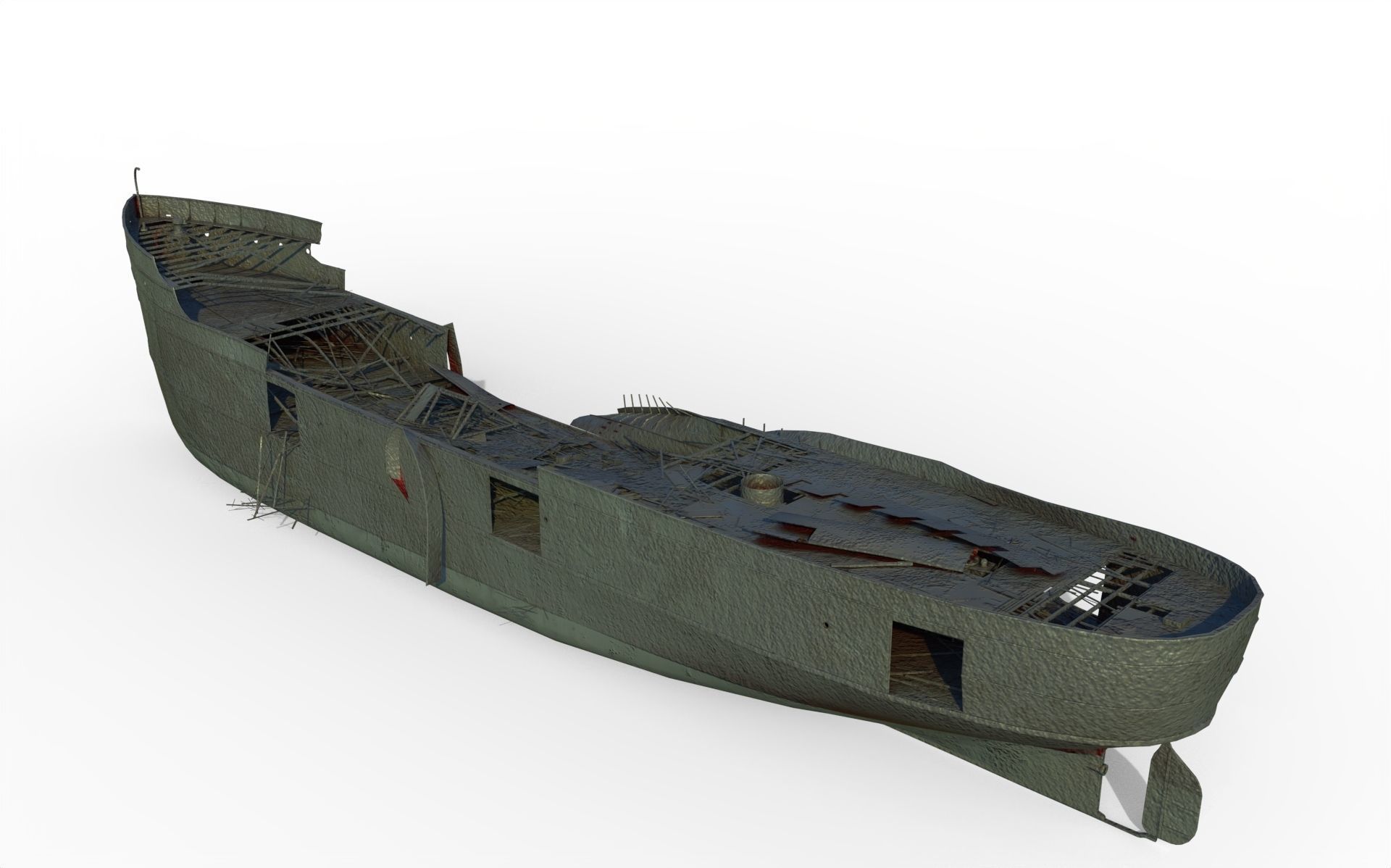 Ship wreck steamer 3D model_3