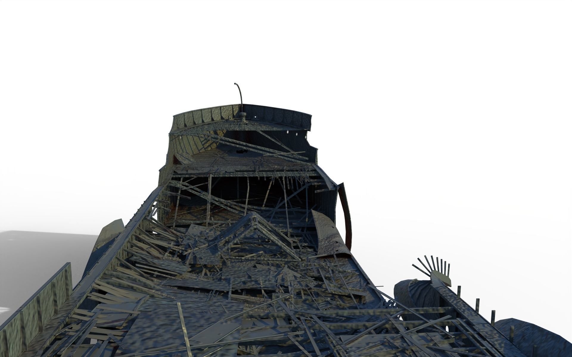 Ship wreck steamer 3D model_2