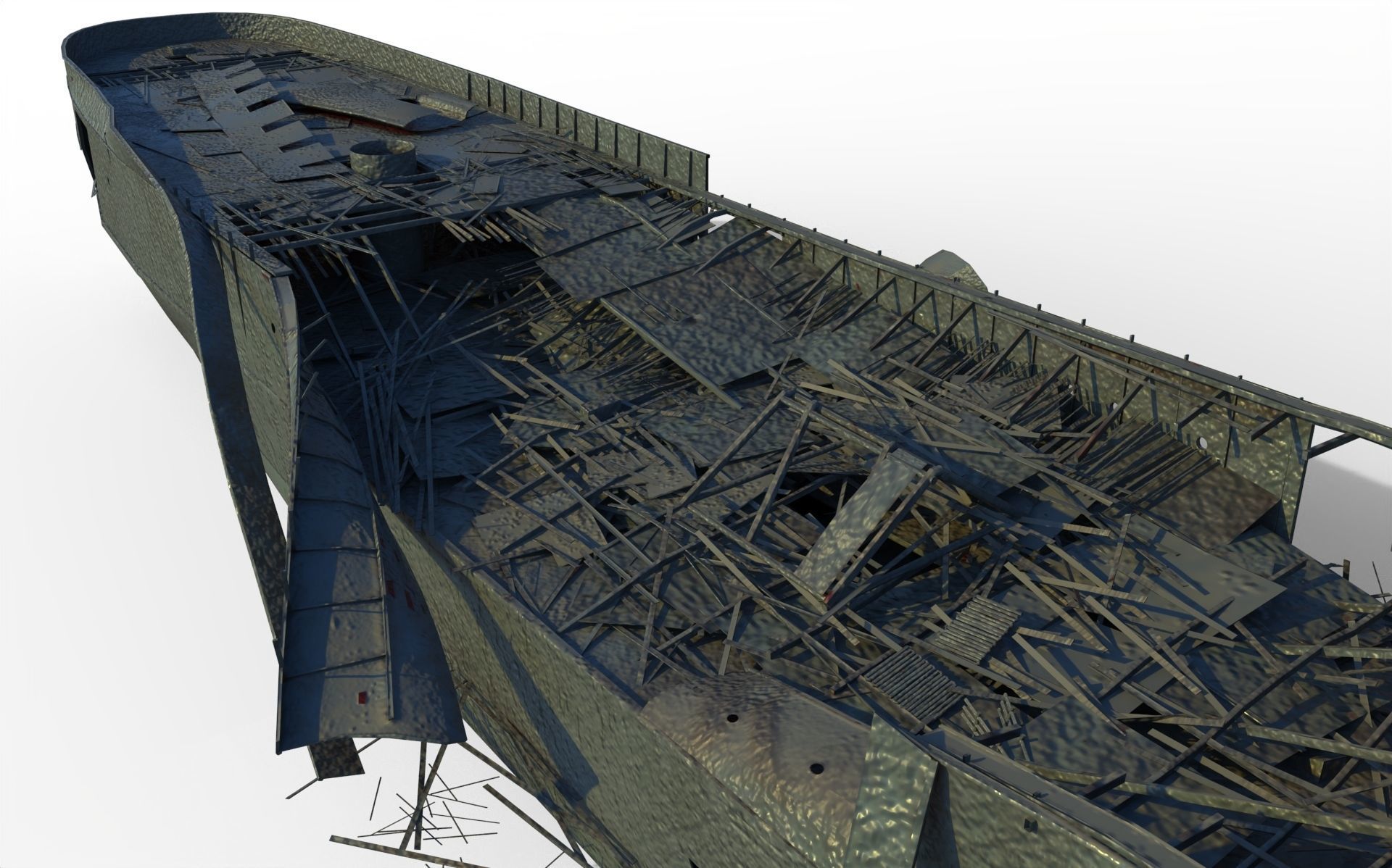Ship wreck steamer 3D model_10