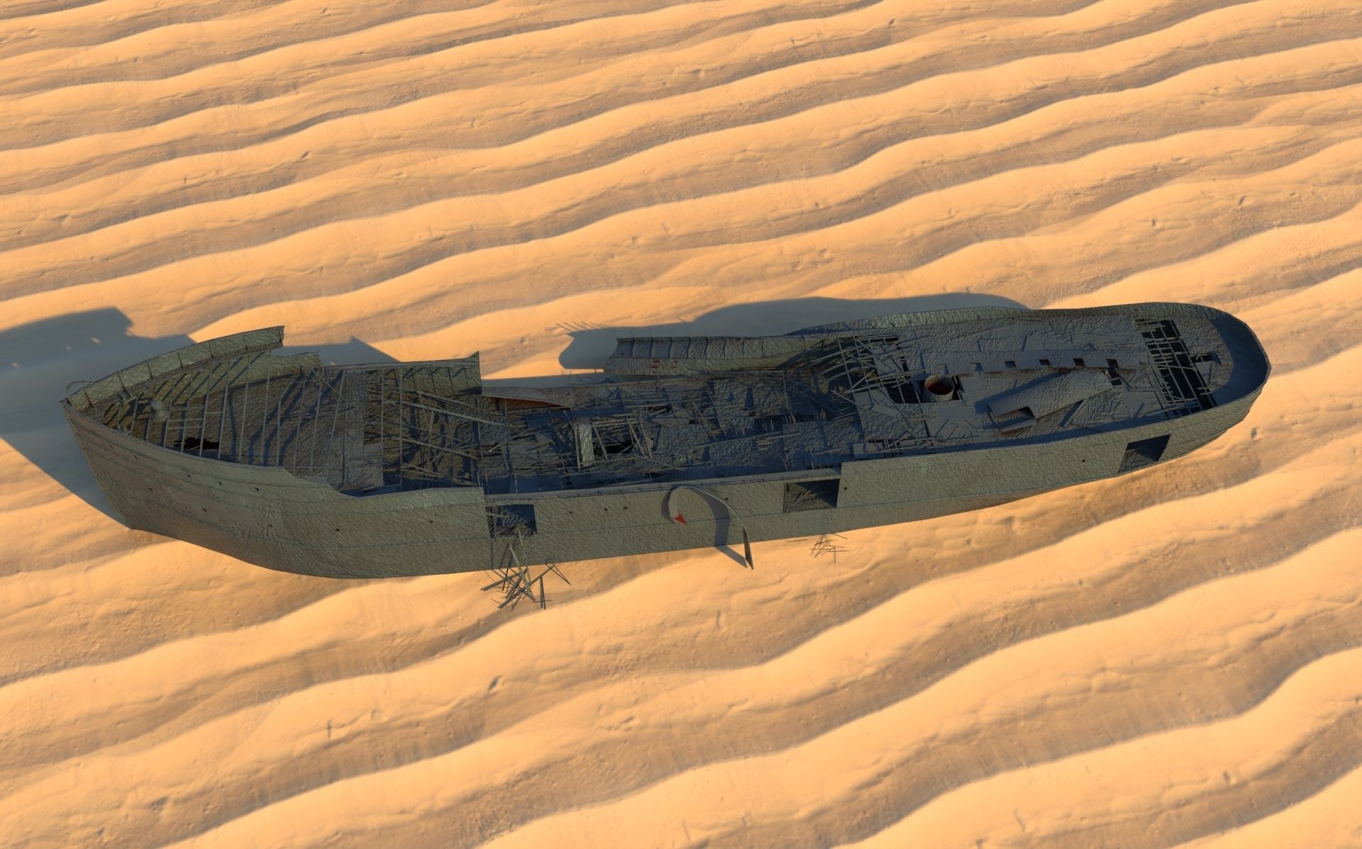 Ship wreck steamer 3D model_8