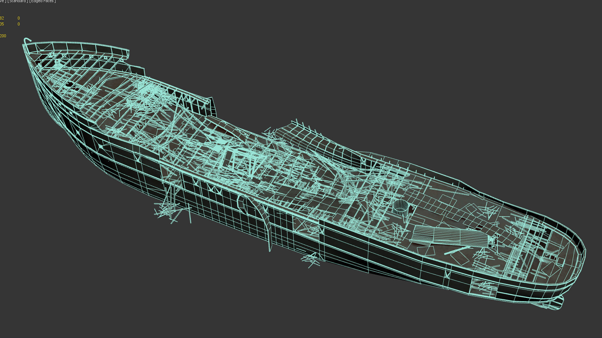 Ship wreck steamer 3D model_14