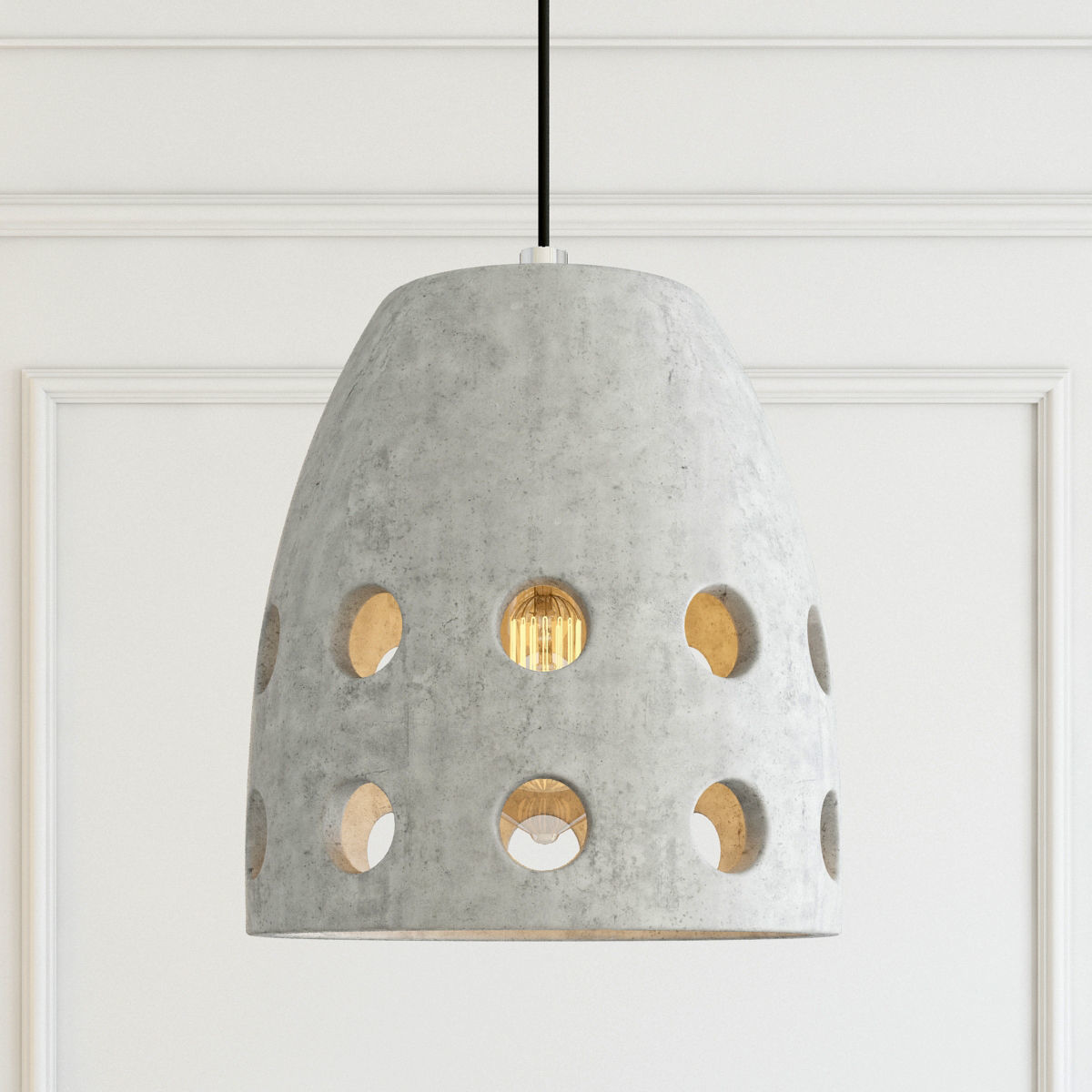 Modern cement lights 02 3D model_1