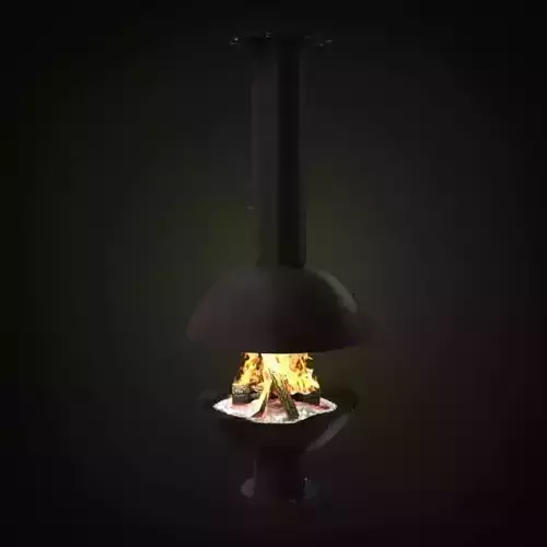 Black Modern Fireplace