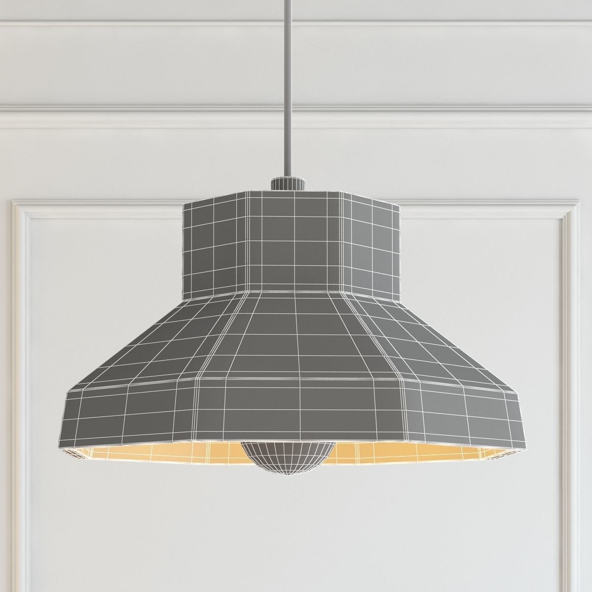 Modern cement lights 06 3D model_2