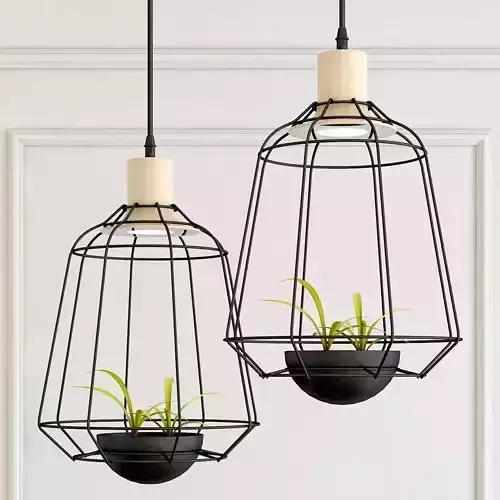 Pendant lamp pots light