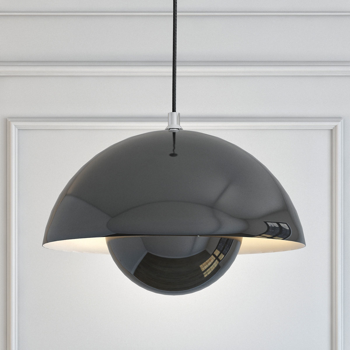 Suspended lamp flower pot diameter 38 3D model_2