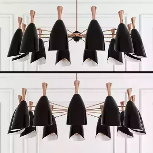 Suspended lamp duke symmetry 12 lamps 3D model