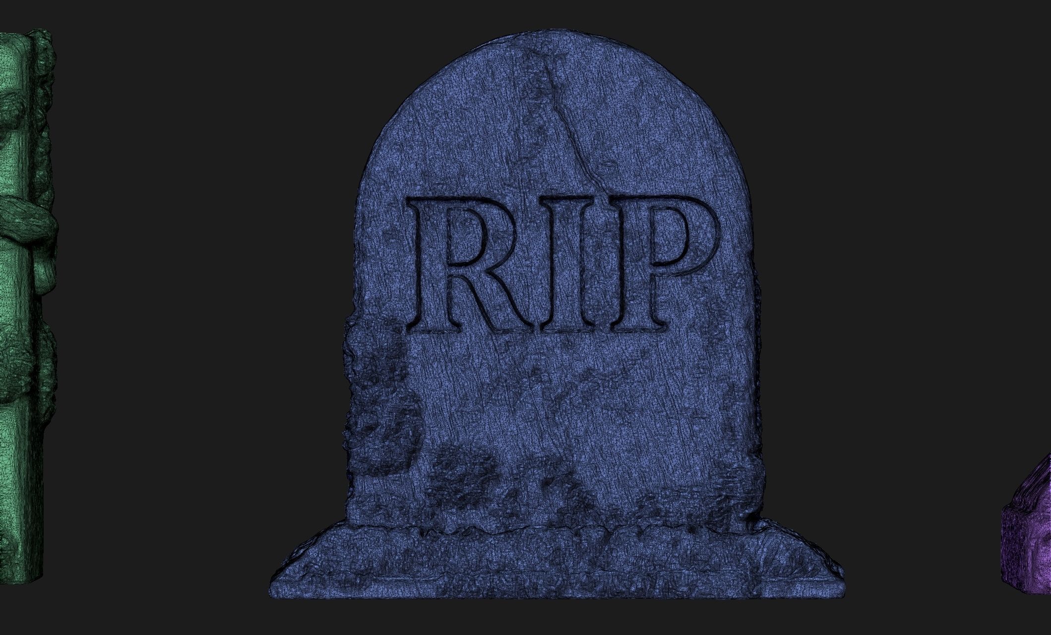 Tombstones-10 variants - 1-56 -28mm - Dioramas-Railway-Wargames Free 3D print model_16