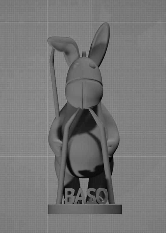Mini-characters girl in cage 3D print model_8