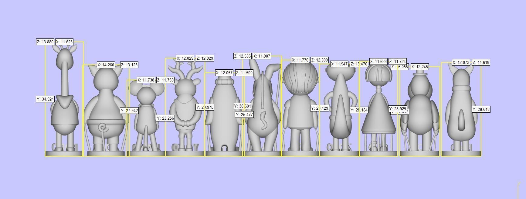 Mini-characters girl in cage 3D print model_4