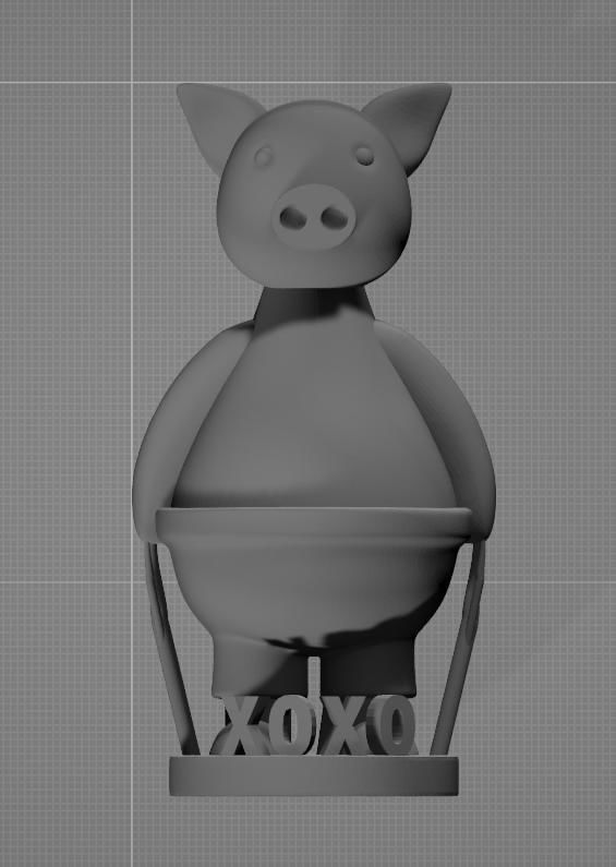 Mini-characters girl in cage 3D print model_14