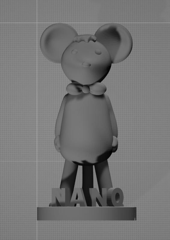 Mini-characters girl in cage 3D print model_10