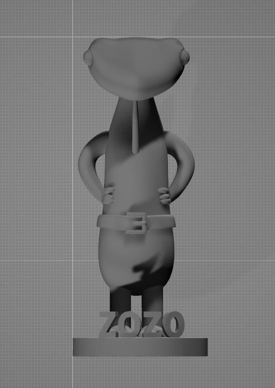 Mini-characters girl in cage 3D print model_7