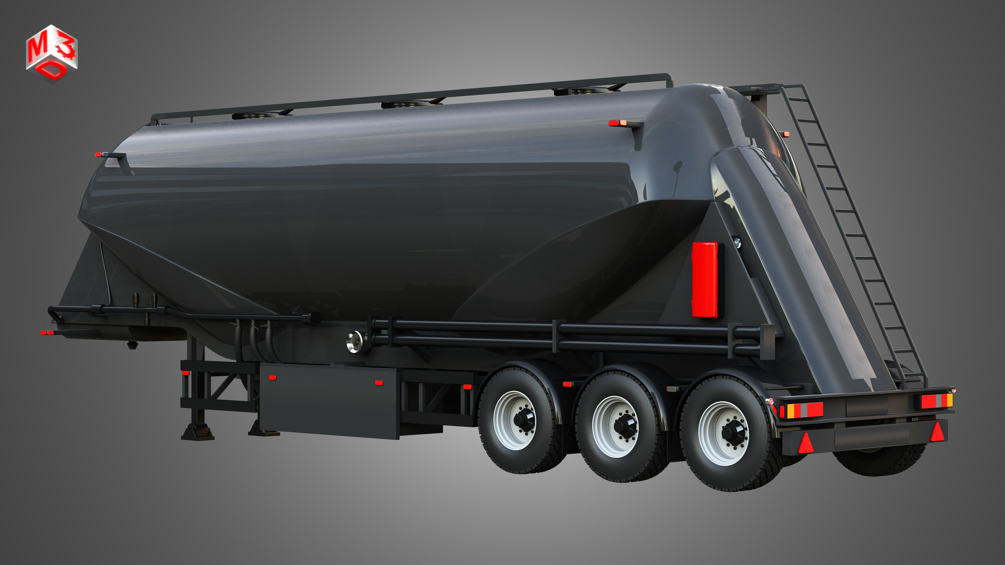 Feldbinder Silo Trailer 3D model_3