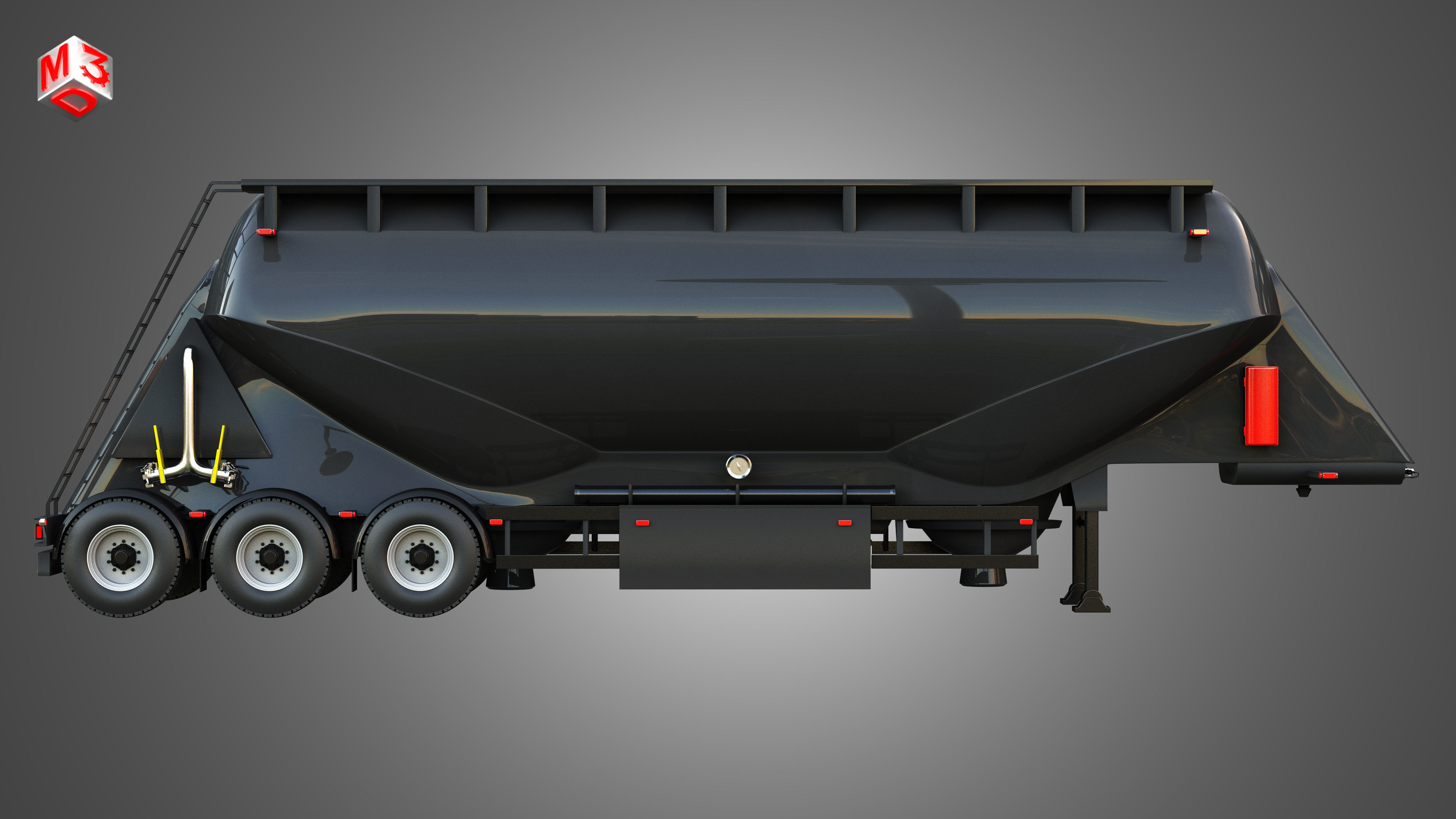 Feldbinder Silo Trailer 3D model_5