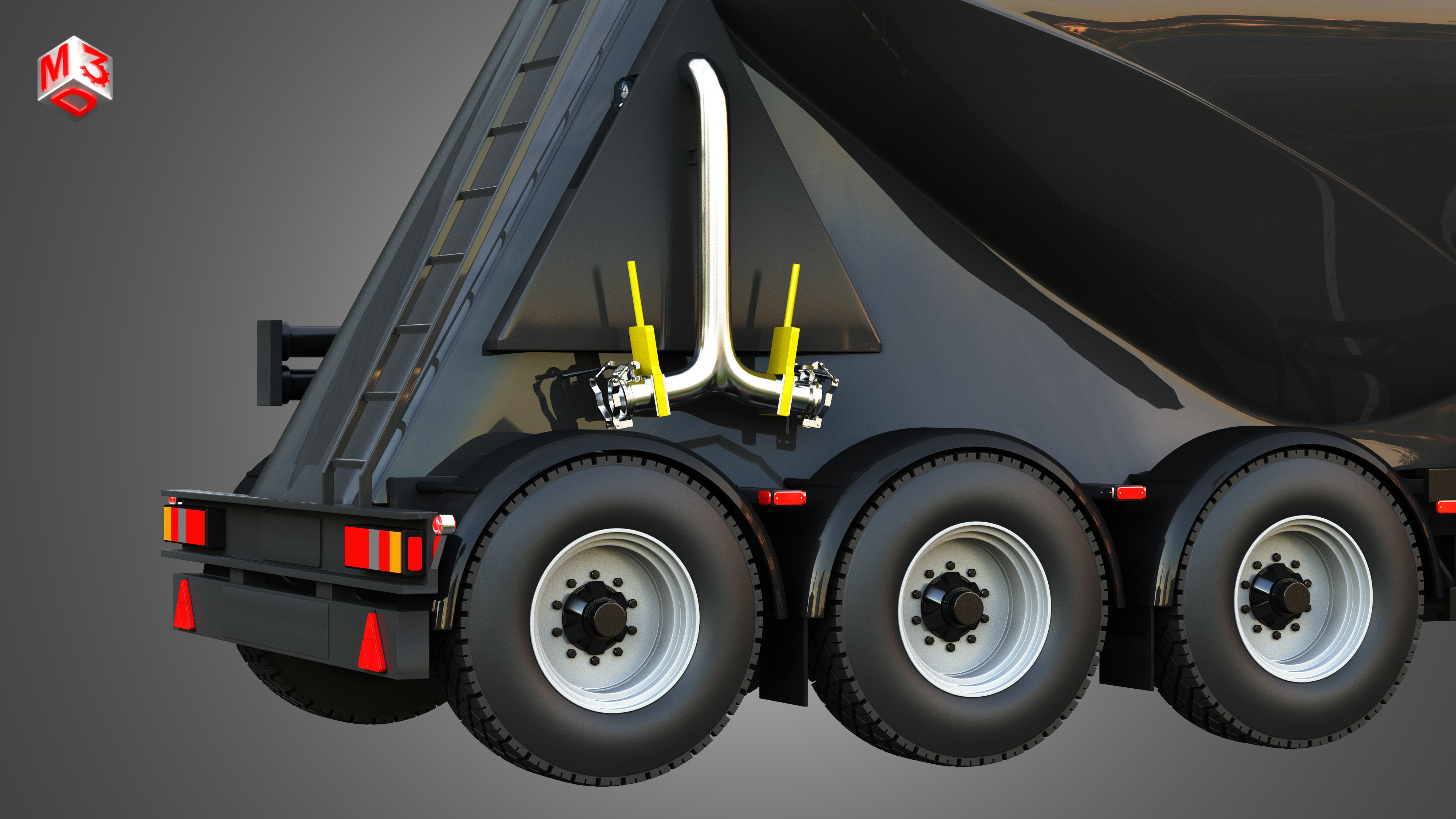 Feldbinder Silo Trailer 3D model_11