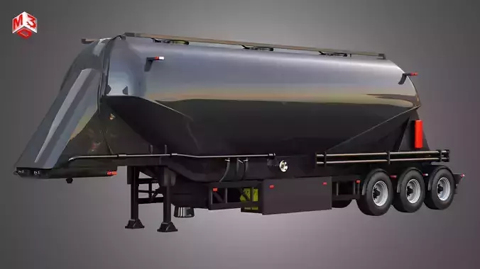 Feldbinder Silo Trailer 3D model
