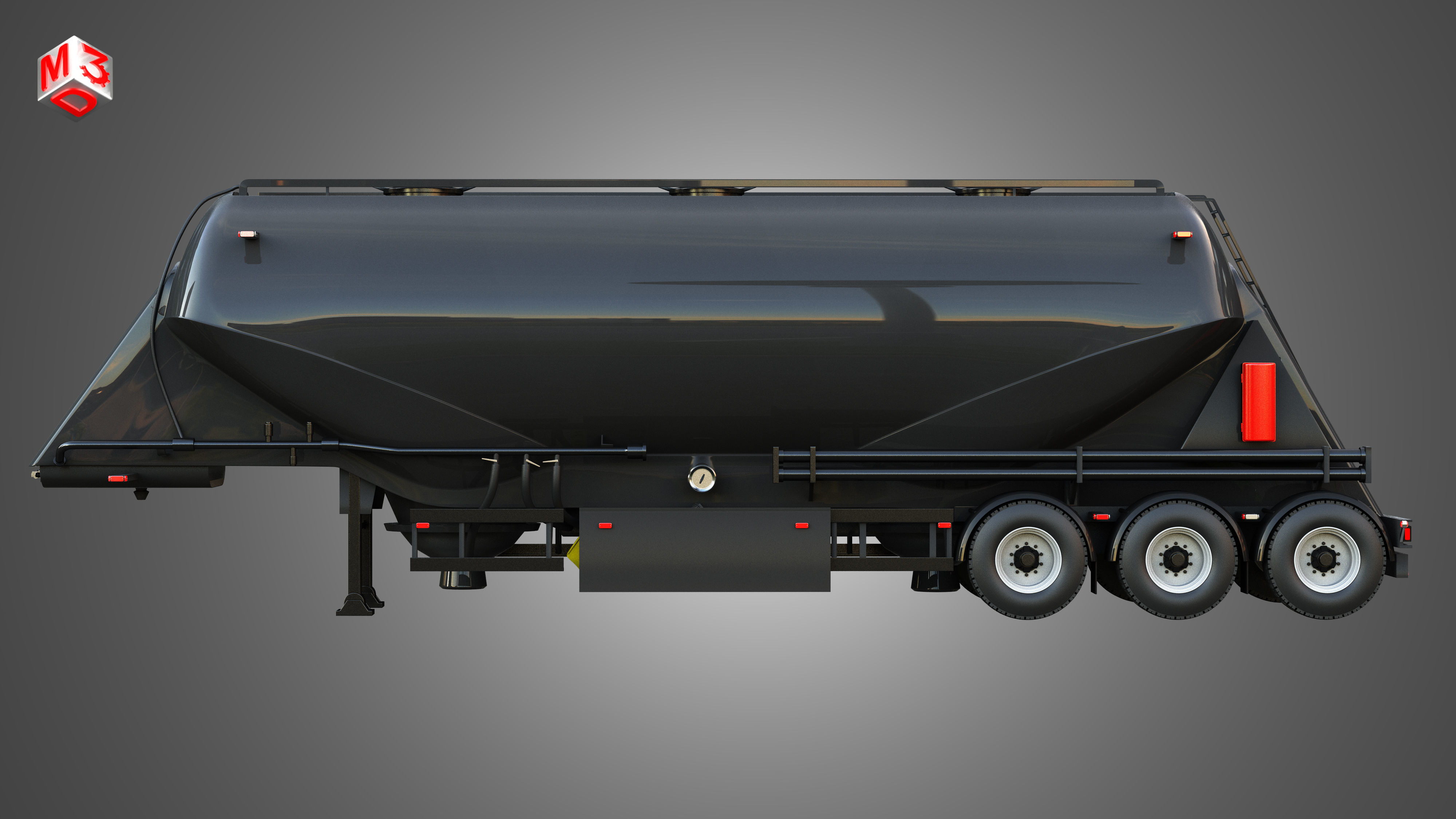 Feldbinder Silo Trailer 3D model_4