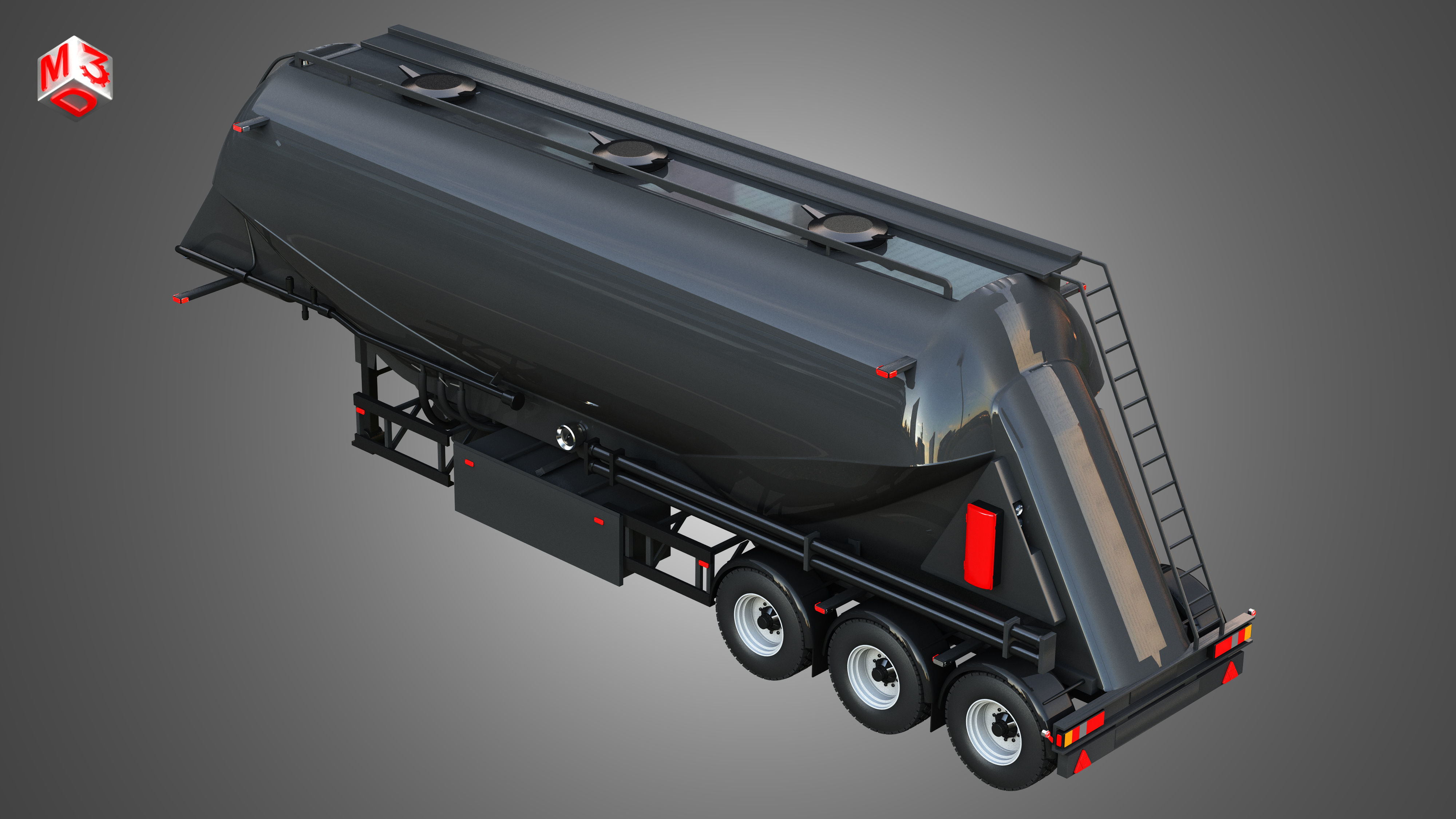 Feldbinder Silo Trailer 3D model_9