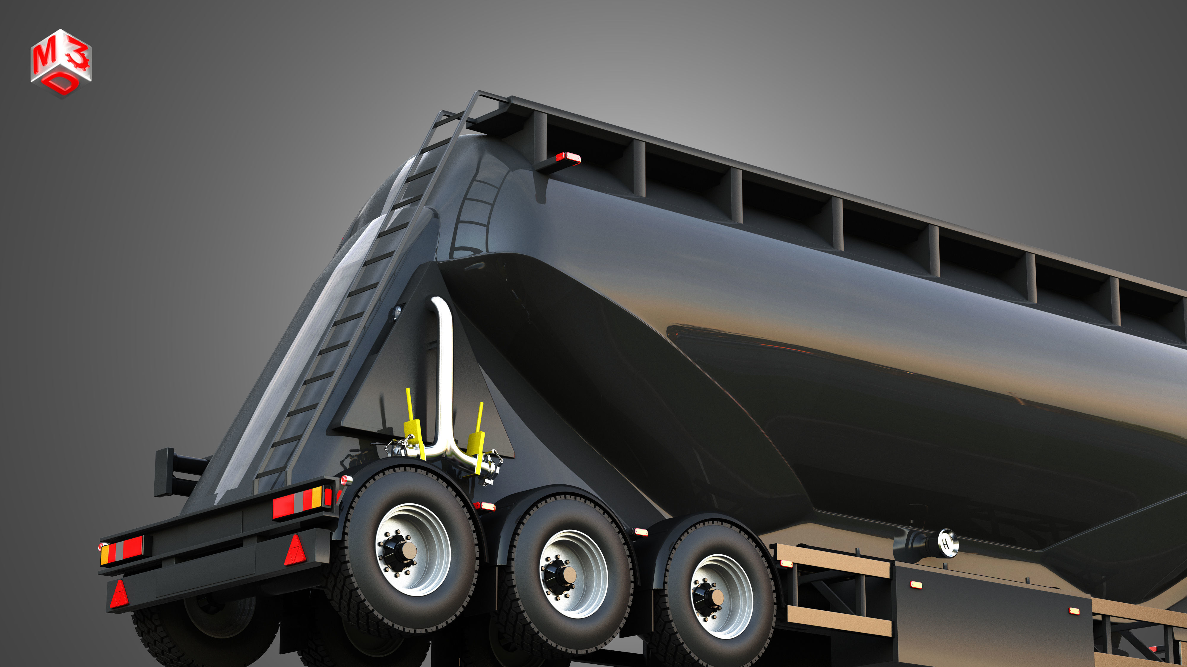 Feldbinder Silo Trailer 3D model_10