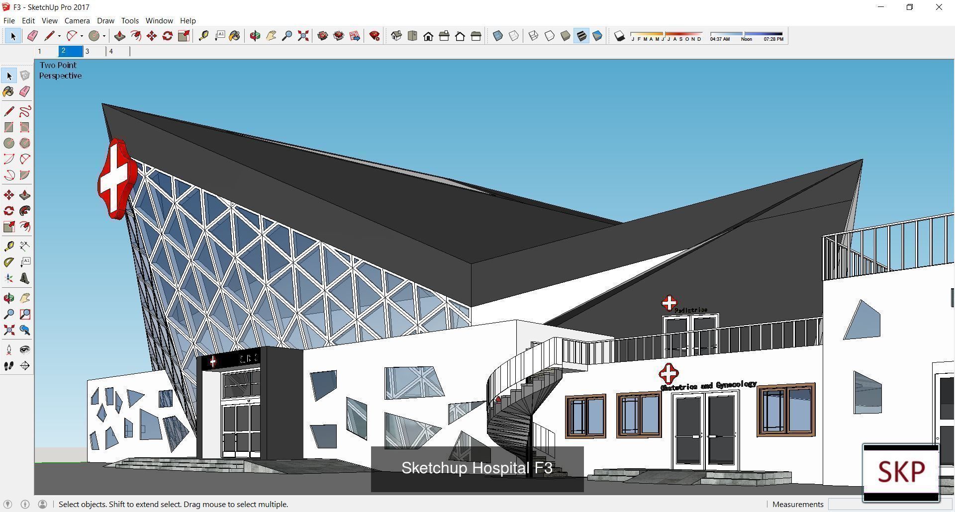 Collection 24 Sketchup Hospital and Library models _9