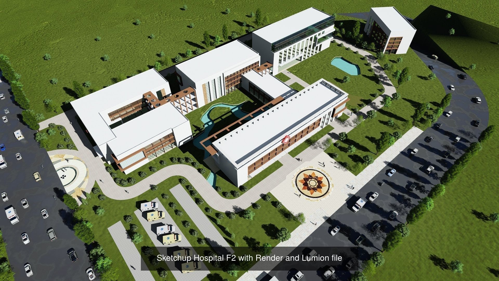 Collection 24 Sketchup Hospital and Library models _8