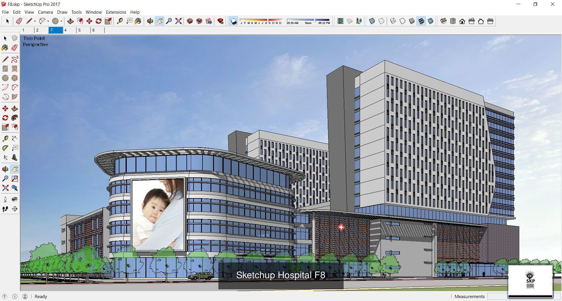 Collection 24 Sketchup Hospital and Library models _14